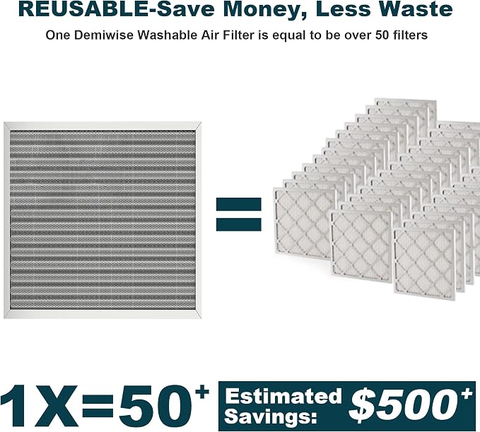 16x20x1 Reusable Air Filter, MERV 8, Permanent Electrostatic Air Filter - Image 4