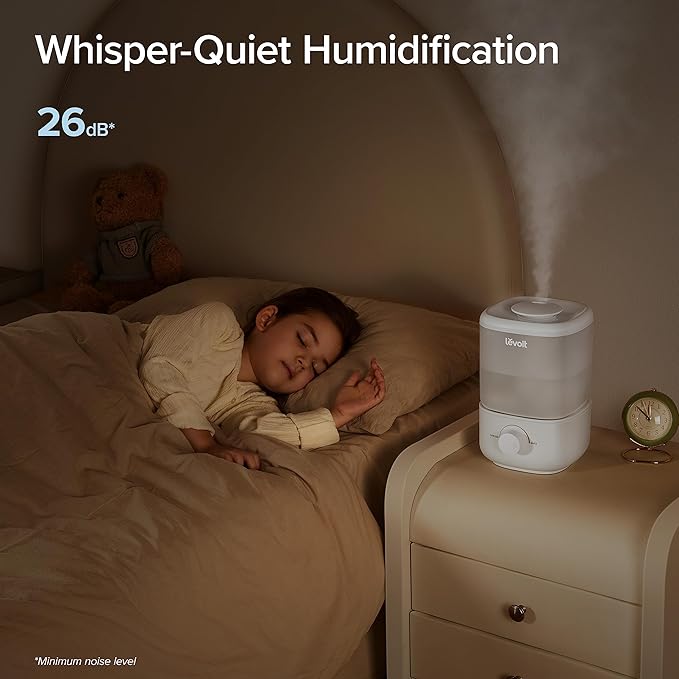 LEVOIT Top Fill Humidifiers for Bedroom, 2.5L Tank for Large Room, 28dB Quiet - Image 6