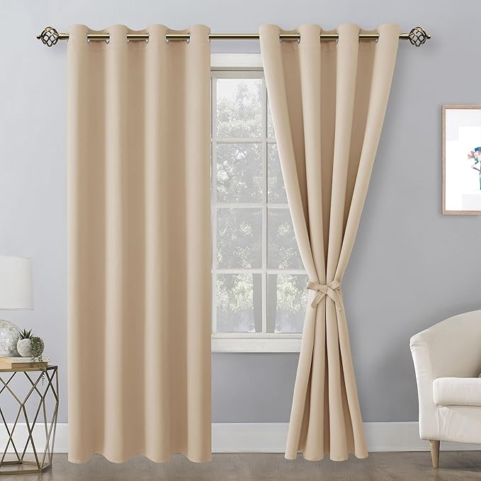 Hiasan Blackout Curtains for Bedroom, 52 x 84 Inches Long - Image 2