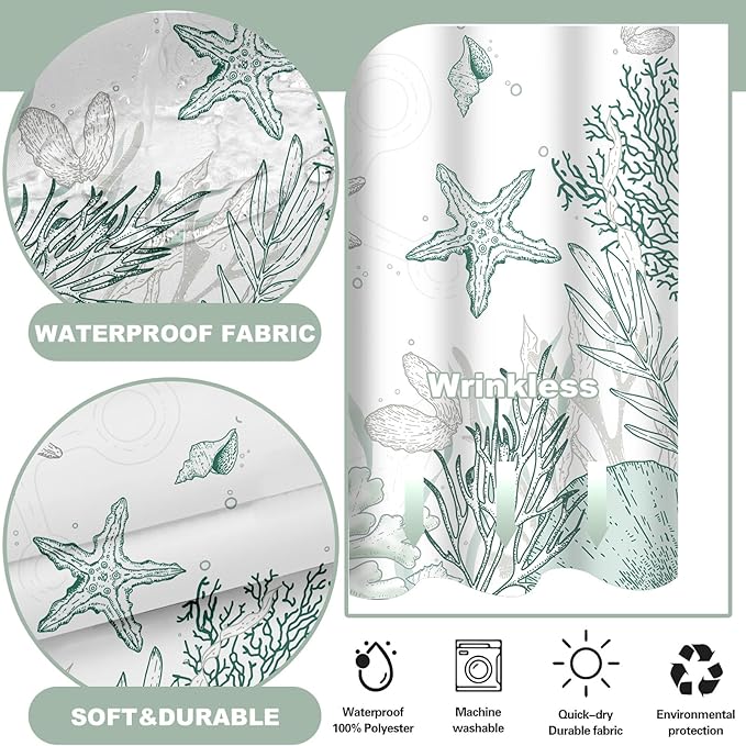 Stall No Hook Shower Curtain - Image 3