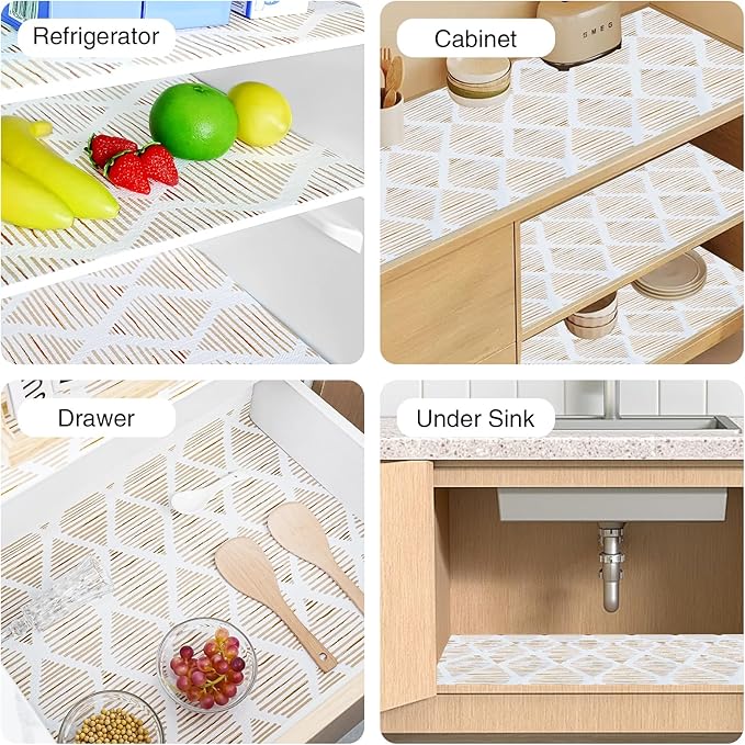 Drawer and Shelf Liner for Kitchen Cabinet, Non-Adhesive Cabinet Liner 12in x - Image 8