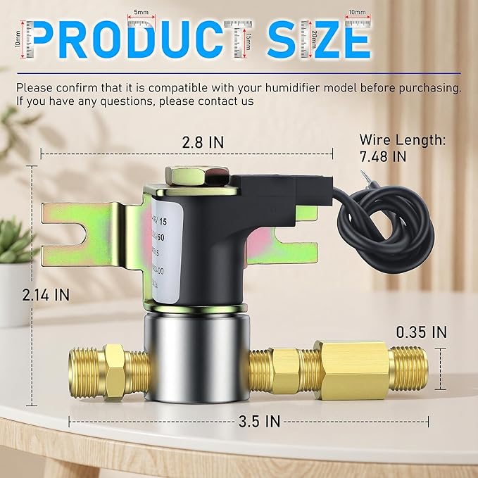 990-53 Humidifier Solenoid Vavle Assembly, Humidifier Water Valve 24 Volts - Image 2