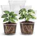 12 Pack 10/8/6/5 Inch Reinforced Large Clear Nursery Pots by Bluepro