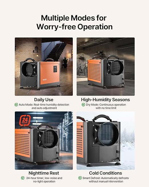 VEVOR 70 Pints Commercial Dehumidifier - Image 4