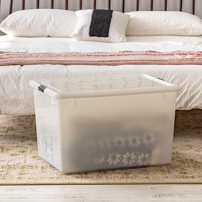 IRIS USA 144 Qt Stackable Plastic Storage Bins - Image 6