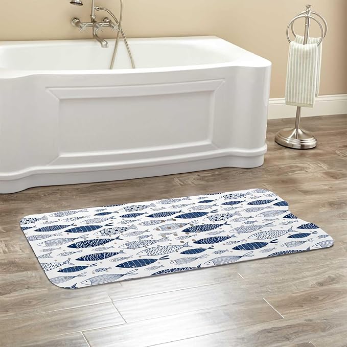 Fish Bathtub Mat Non Slip, Boho Baby Bath Mat - Image 6