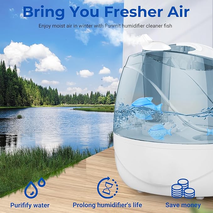 Funmit Humidifier Cleaning Fish, 6 Pack Humidifier Cleaner - Image 6