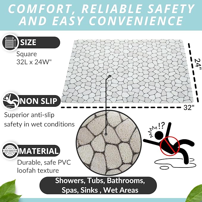 Enkosi Loofah Non-Slip Shower Mat - Image 3