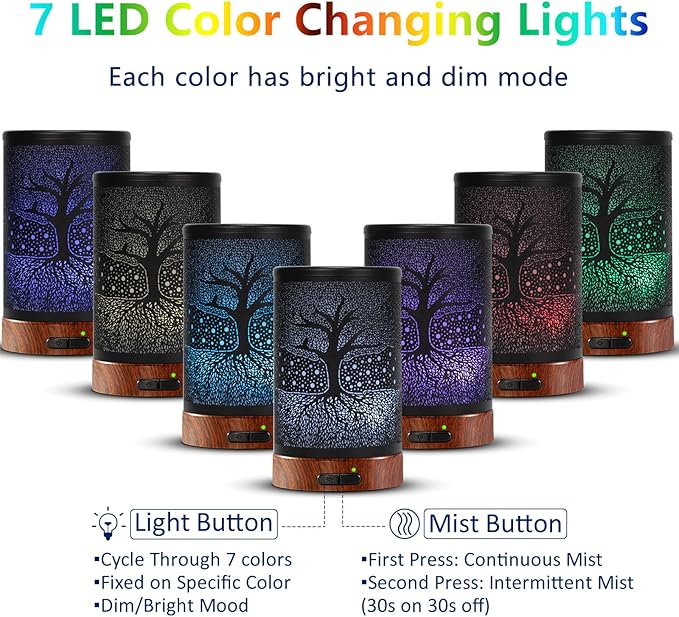 Aromatherapy Essential Oil Diffuser 150ml- Electric Cool Mist Aroma Diffuser - Image 2