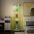 Yoluckea 4 Shelves Glass Display Cabinet by Yoluckea