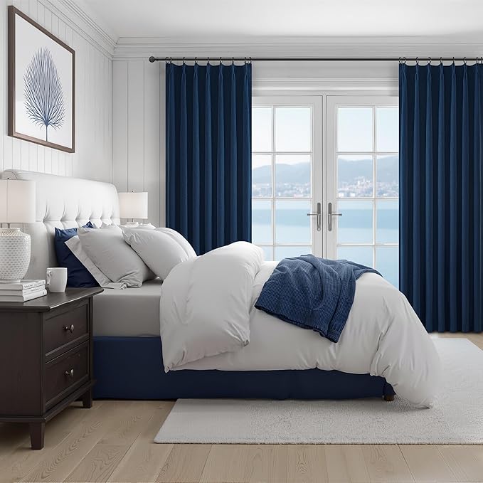Navy Blue Blackout Curtains 84 Inch Length - Image 6