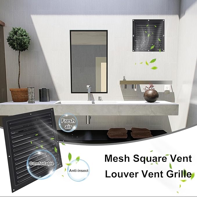 2 Pcs 12" x 12" Gable Vent Shed Attic Vent - Image 3