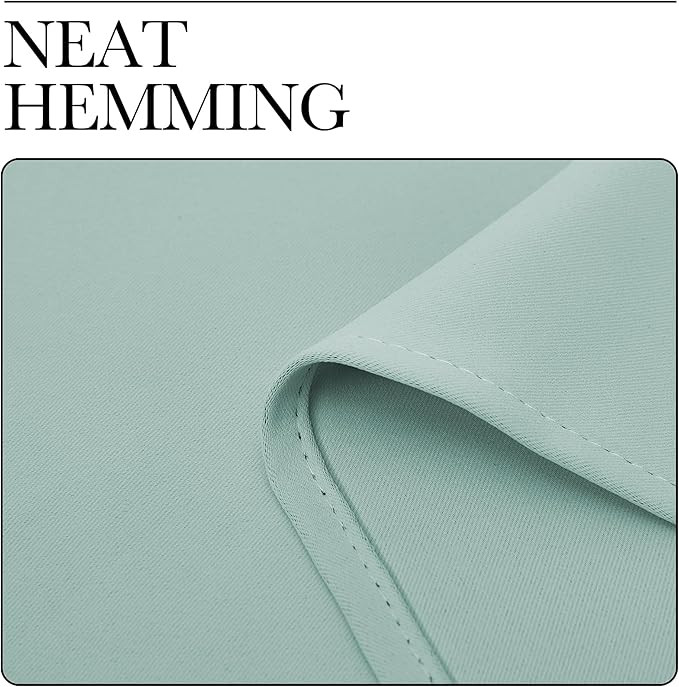 NICETOWN Bedroom Curtains Blackout Draperies, Aqua Blue, 1 Pair, 34-inch W x - Image 6