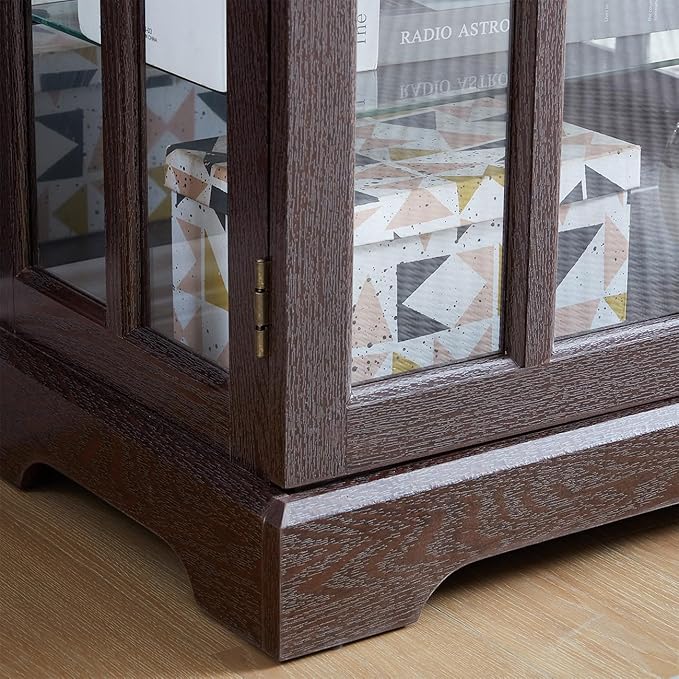 Lighted Glass Curio Cabinet - Image 4