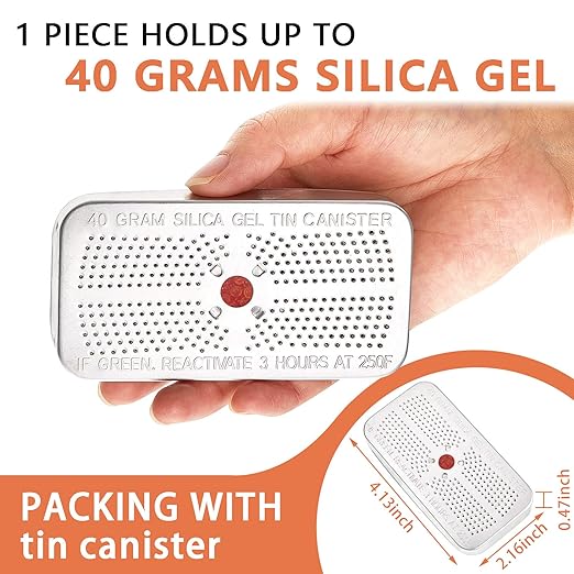Patelai 7 Pieces 40 Gram Silica Gel Dehumidifier Desiccant Silica Gel Canister - Image 2
