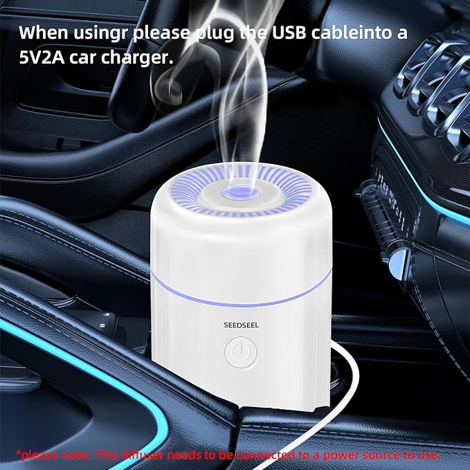 100ML Car Diffuser Humidifier, Cool Mist Air Essential Oil Diffuser - Image 3