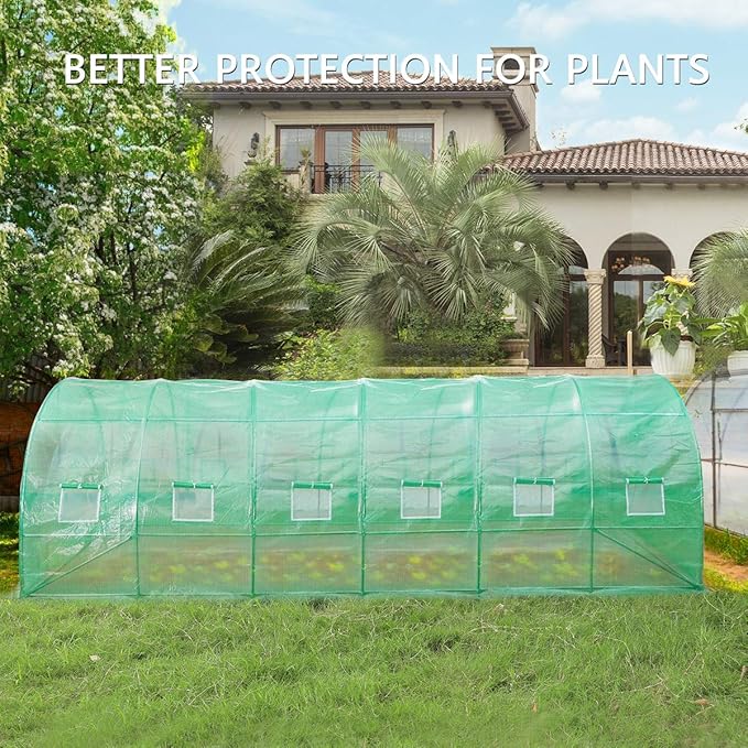 VIVOSUN 20x10x7 Ft. Large Walk in Greenhouse, Garden Plant Hot House - Image 2