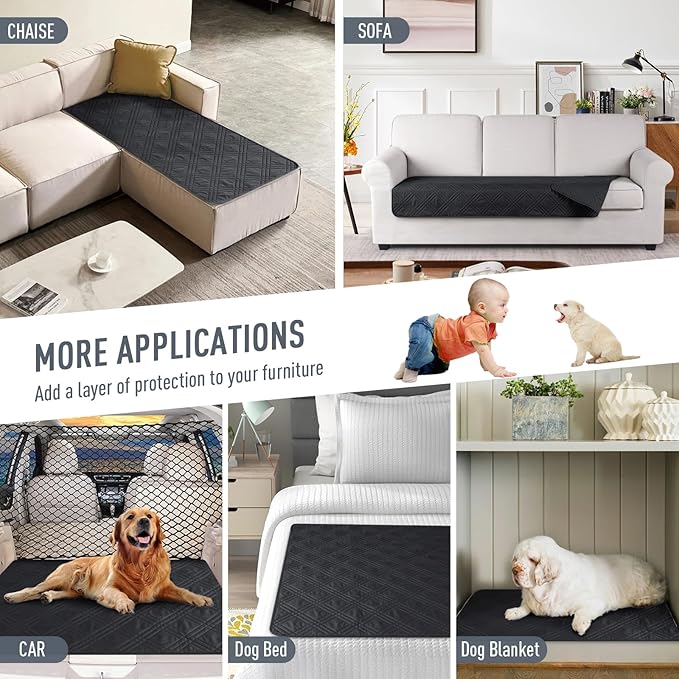 TAOCOCO 100% Waterproof Sofa Cushion Cover Reversible Couch Seat Cover - Image 7