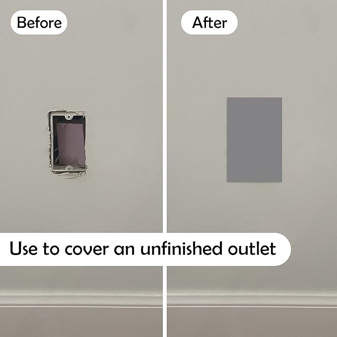 Rubber Bond Self-Adhesive Rubber Wall Outlet Cover Plate 5 Pack - Image 2