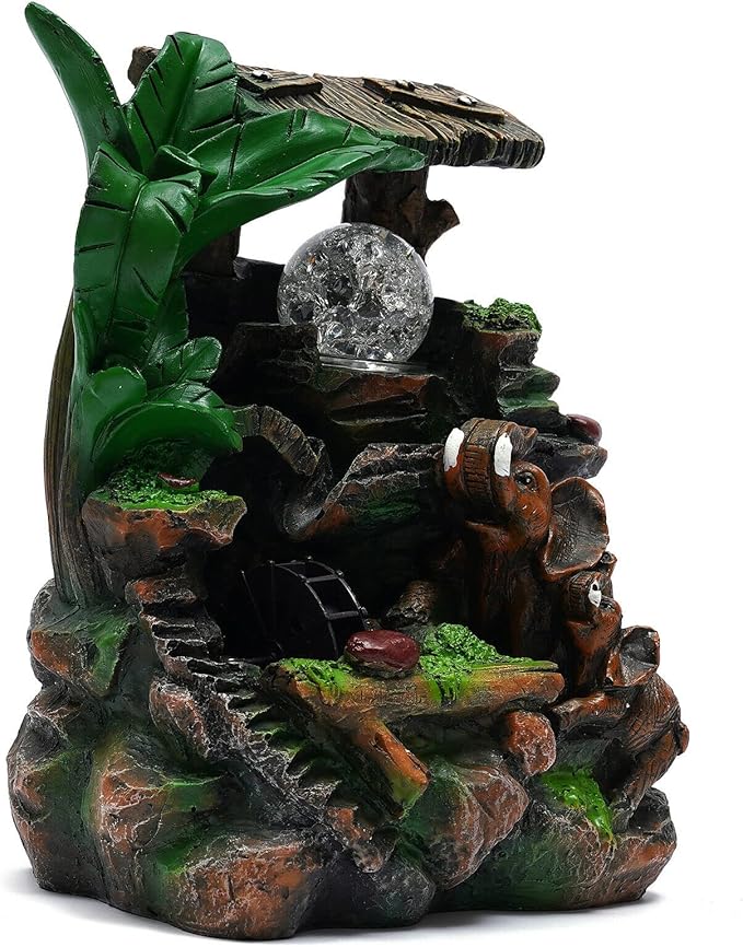 Tabletop Rockery Fountain Indoor Waterfall Bonsai Desktop Mini Rockery Water - Image 9