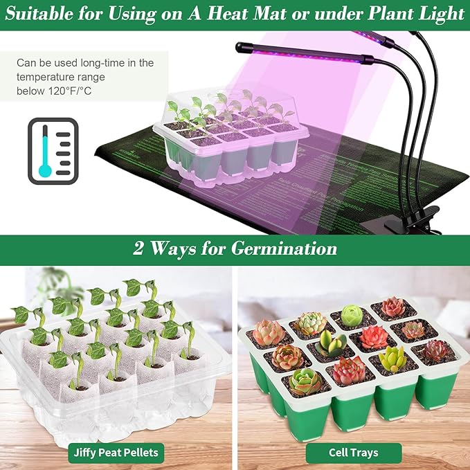 Mckanti 6 Pack Silicone Seed Starter Tray, Reusable Seed Starter Kit - Image 5