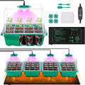 4-Pack Seed Starter Tray with Grow Light and Heat Mat, 48 Cells Seed Starter by Homiton