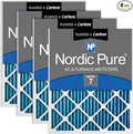 Nordic Pure 14x25x1 Pleated Air Filters MERV 7 Plus Carbon 4 Pack by NordicPure