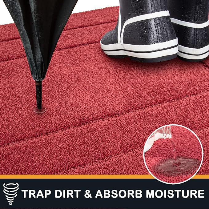 PURRUGS Dirt Trapping Door Mat 32" x 70", Non-Slip/Skid Machine Washable - Image 3