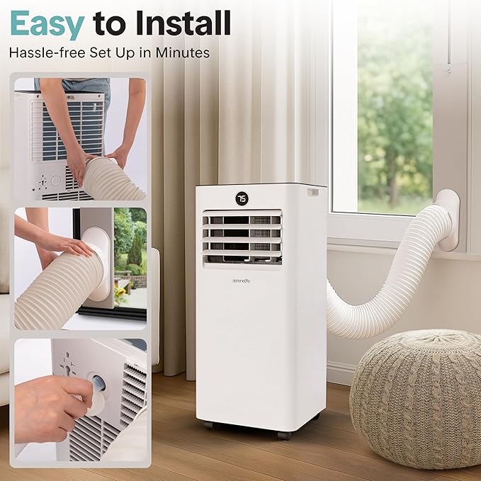 SereneLife 8, 000 BTU Portable Air Conditioner and Heater, Small AC - Image 7
