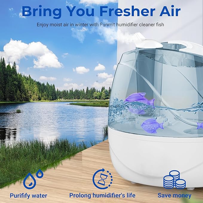 Funmit Humidifier Cleaning Fish, 6 Pack Humidifier Cleaner - Image 6