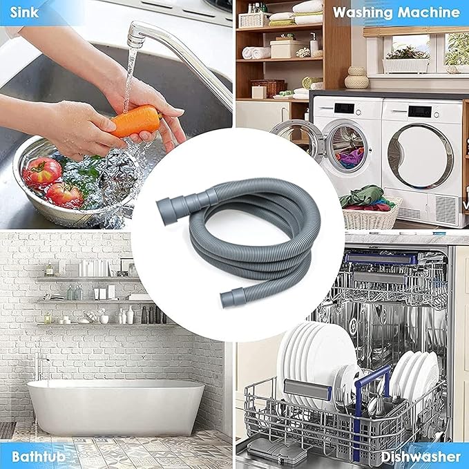 10ft Washing Machine Drain Hose, Universal Drain Hose Extension Kit - Image 8