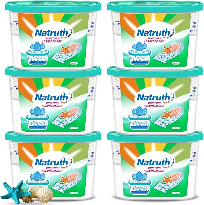 NATRUTH Moisture Absorbers 6 pack, 12.5Oz Portable Humidity Absorber Boxes by HOME