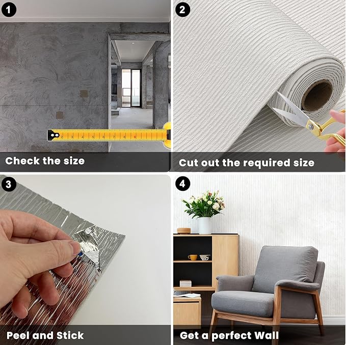 3D Wall Panels Peel and Stick – 23.82"x110" PVC Faux Texture, Self Adhesive - Image 5