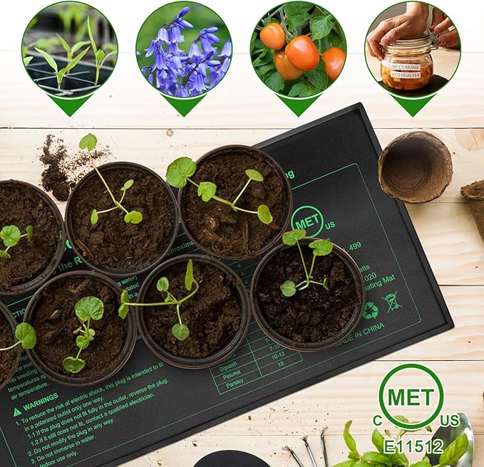 Seedling Heat Mat 8 Pack, Waterproof Warm Hydroponic Plant Heating Mat - Image 5