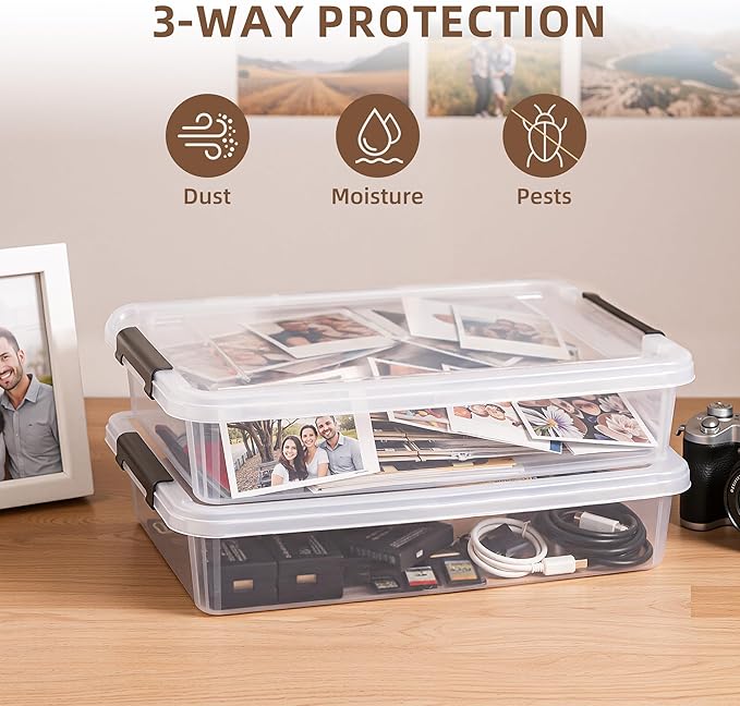 Citylife 6 PCS Clear Plastic Container Clip Box - Image 8