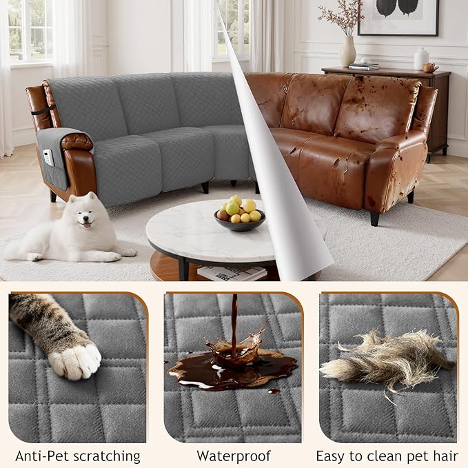 Arfntevss Waterproof Recliner Sectional Couch Covers - Image 6