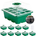 Seed Starter Kit 10-Pack with Humidity Dome, 120 Cells Propagation Trays & Base by HaispringArtificialTree