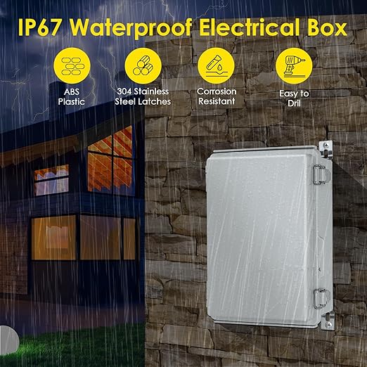 Waterproof Electrical Junction Box, IP67 Plastic Weatherproof Electrical - Image 2