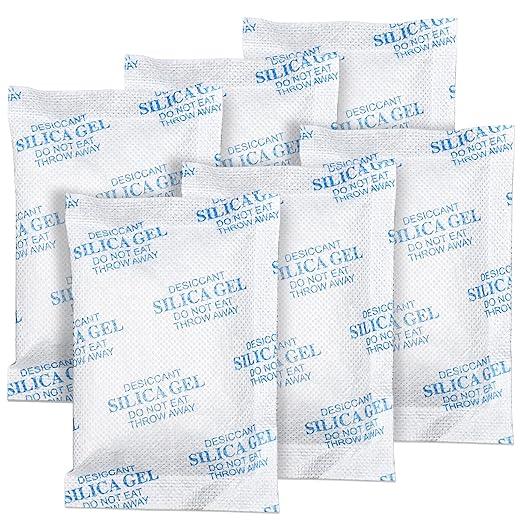 Moisture Absorbers – 100 Gram 12 Packs Silica Gel Packets, Desiccant Packs by ABSORBKING
