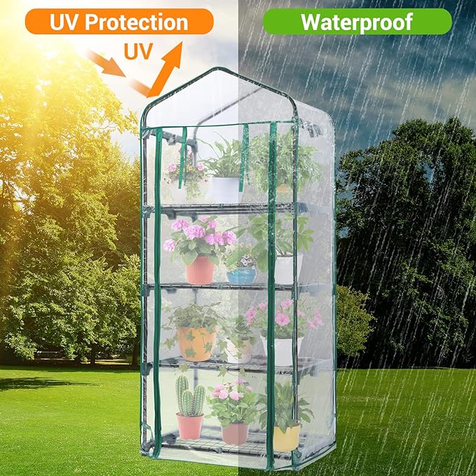Mini Greenhouse for Outdoors Indoor: Ohuhu Small Green House - Image 2