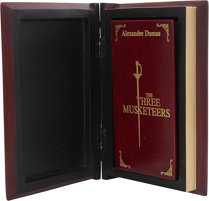 Deco 79 Wooden Decorative Box "The Three Musketeers" Storage Faux Book - Image 2
