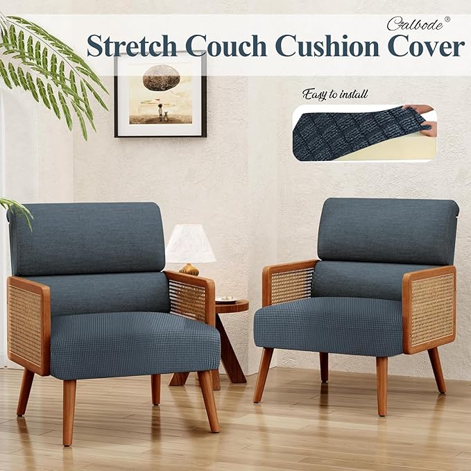 8Pcs Stretch Couch Cushion Covers, Water Resistant Outdoor Sofa Cuhsion Cover - Image 5