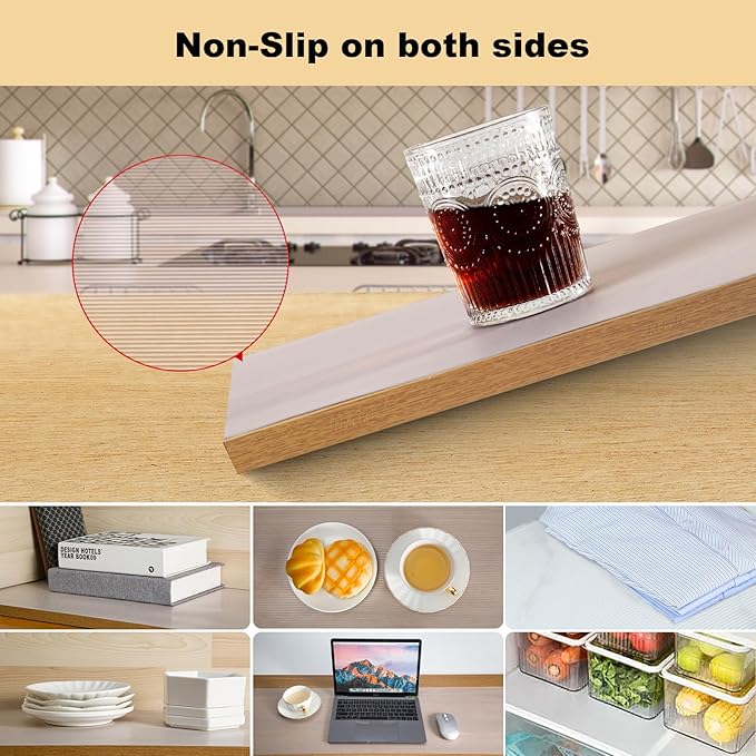 2 Rolls Thickened Shelf Liner, 16 in x 20 FEET Non-Slip Cabinet Liner, Washable - Image 4