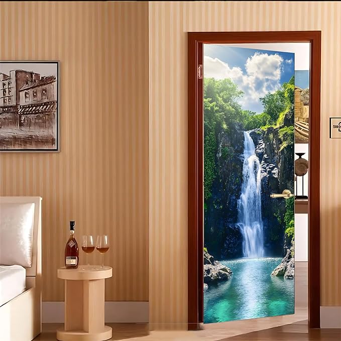 3D Door Stickers, Peel and Stick Vinyl Wallpaper, Self-Adhesive Mural Door Cover - Image 7