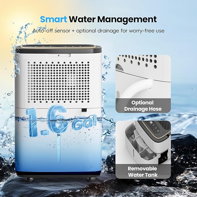 5000 Sq.Ft Dehumidifier, 52PT/24H Dehumidifiers - Image 4