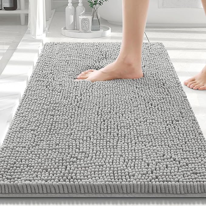 Smiry Luxury Chenille Bathroom Rugs 30x20, Extra Soft and Absorbent Shaggy Bath by Smiry