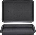 GREANER Plant Saucer Tray Rectangular, Heavy Sturdy Plastic Plant Drainage Trays by GREANER