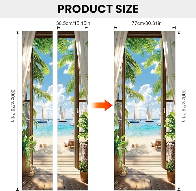 3D Door Decals Stickers Peel Stick Wall Murals Vinyl Wallpaper Self-Adhesive - Image 3