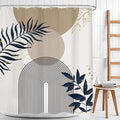 Boho Shower Curtain 60Wx72H Modern Mid Century Abstract Gold Leaves Bohemian by MitpokBrand
