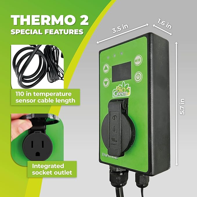 BioGreen TER2/US Thermo 2 Digital Greenhouse Thermostat - Image 2